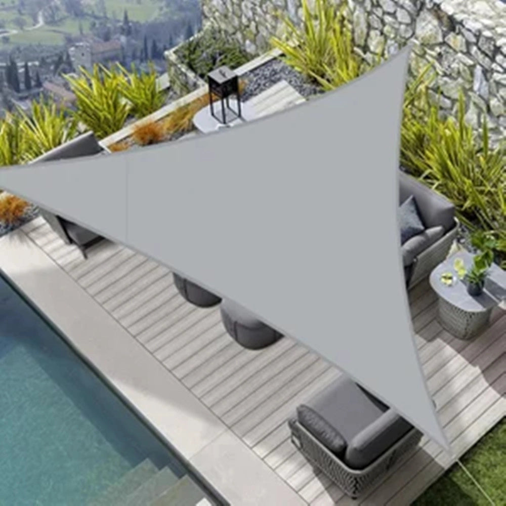 Trade Shop - Vela Tenda Triangolare Parasole Protezione Sole Ombreggiatura Giardino 3x3x3mt Grigio 222568 -