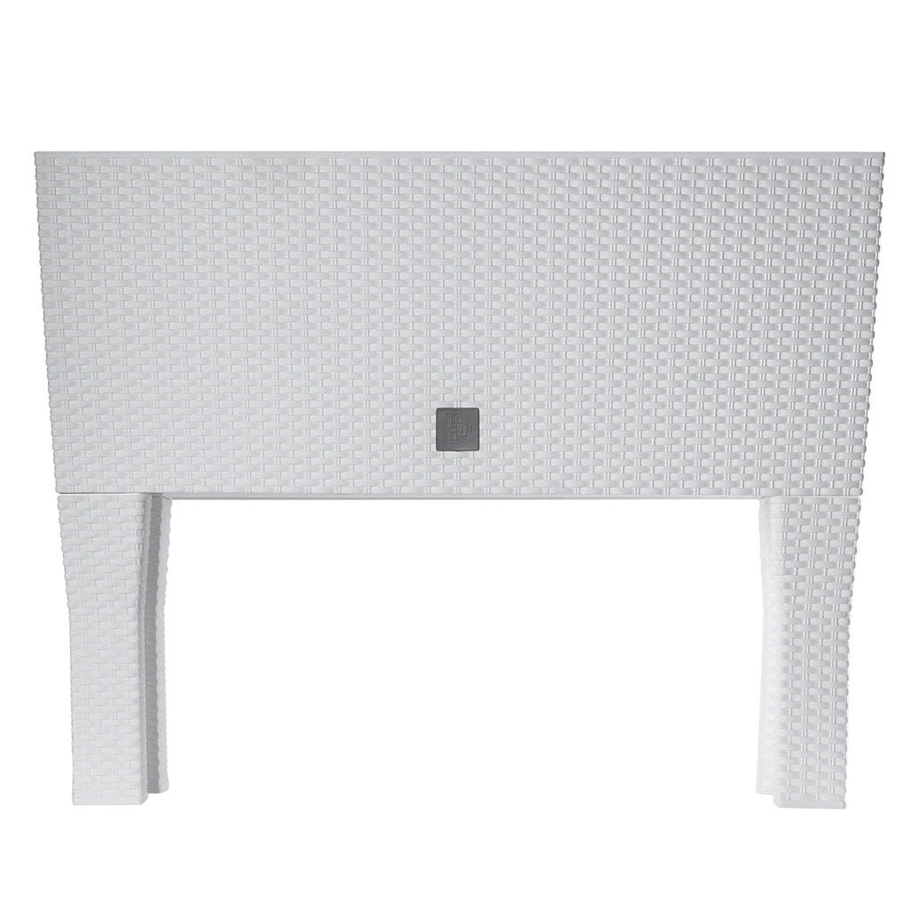 Vaso da giardino KADAX con fioriera interna su gambe, colore bianco, 80 cm.