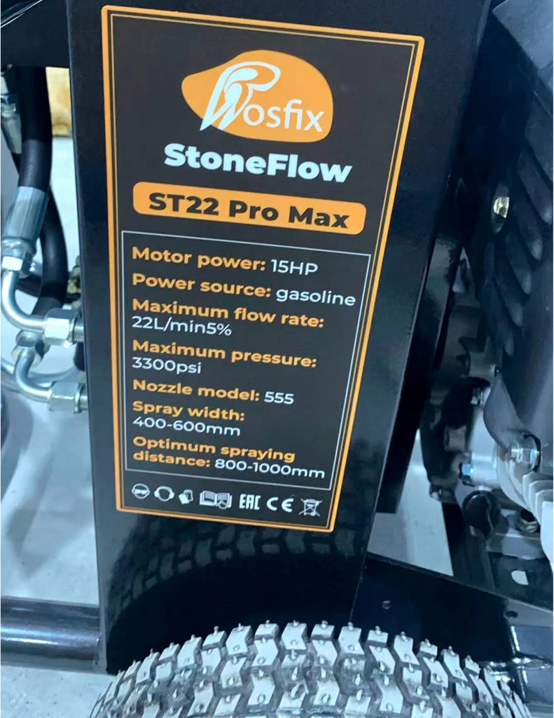 Agitatore a Spruzzo Spalinato ST22 Pro Max – Motore 15HP | 22 L/min | 3300 PSI | Ugello 655 | Tubo 15 m