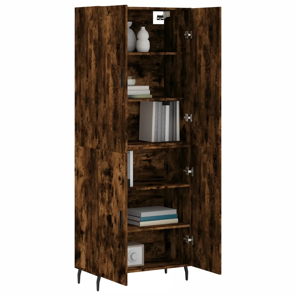 Credenza Rovere Fumo  69,5x34x180 cm in Legno Multistrato 3195696