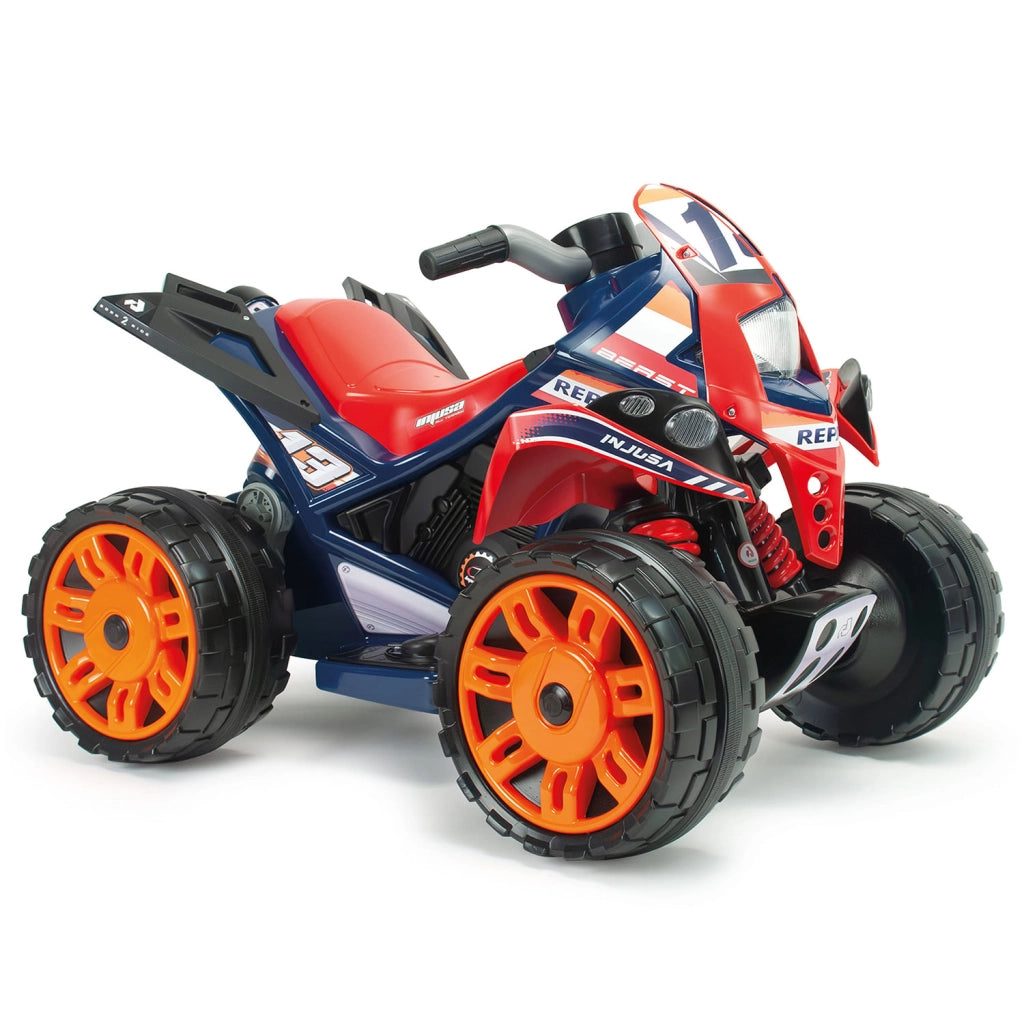 Quad Elettrico per Bambini 12V The Beast Repsol Fino a 6 km/h Rosso e Blu