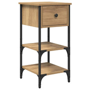 Comodino | Armadio da Notte | Mobiletto da notte Marrone 33.5 x 36 x 70 cm Legno ingegnerizzato