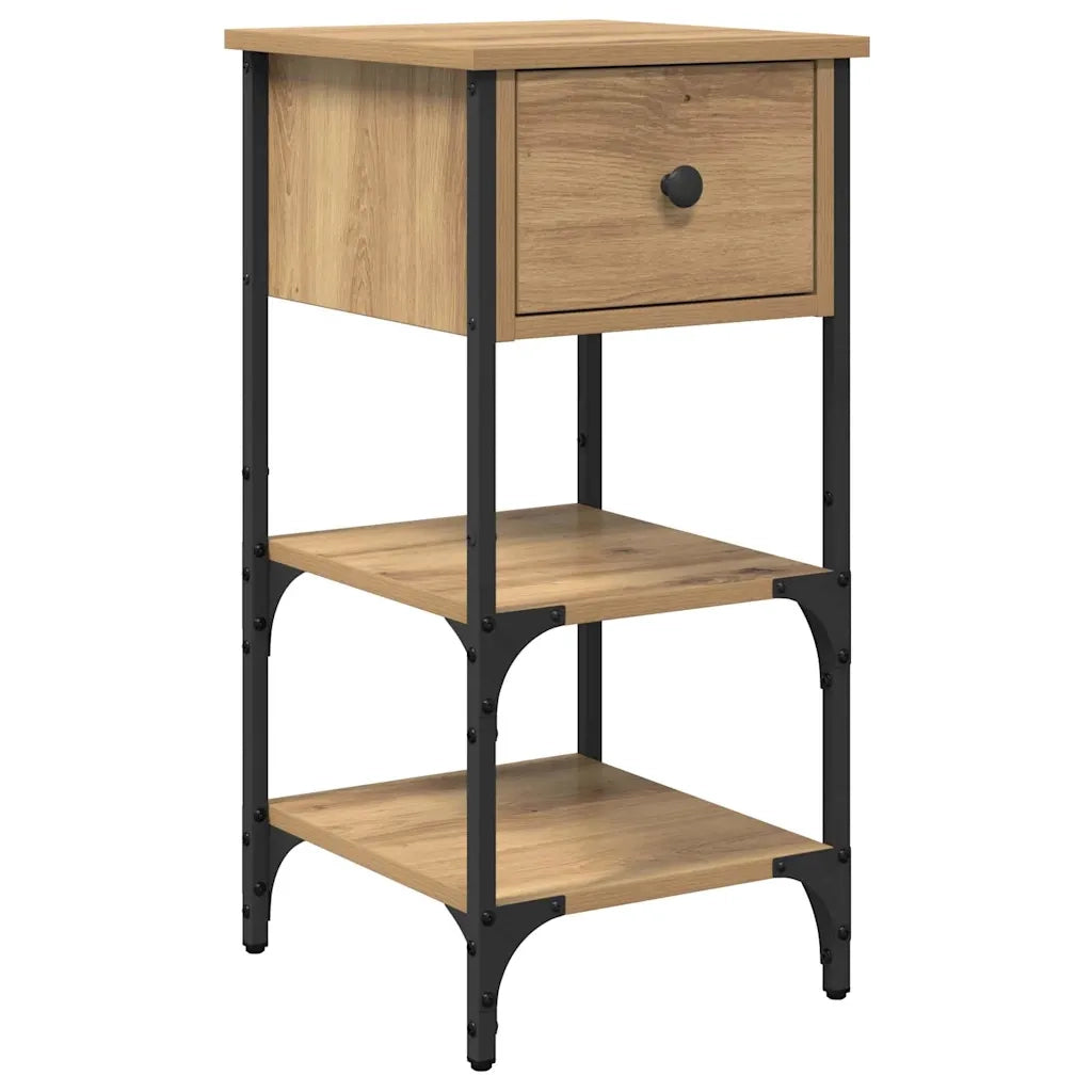 Comodino | Armadio da Notte | Mobiletto da notte Marrone 33.5 x 36 x 70 cm Legno ingegnerizzato