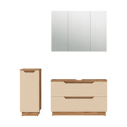Vicco Set di mobili da bagno Rovere/cashmere a righe 3 parti