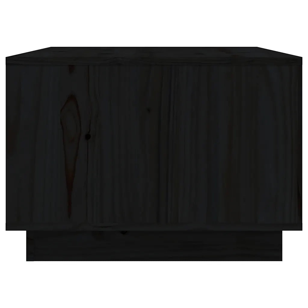Tavolino da salotto | Tavolino da caff¨¨ | Tavolino da Soggiorno Nero 80x50x35 cm Legno Massello di Pino