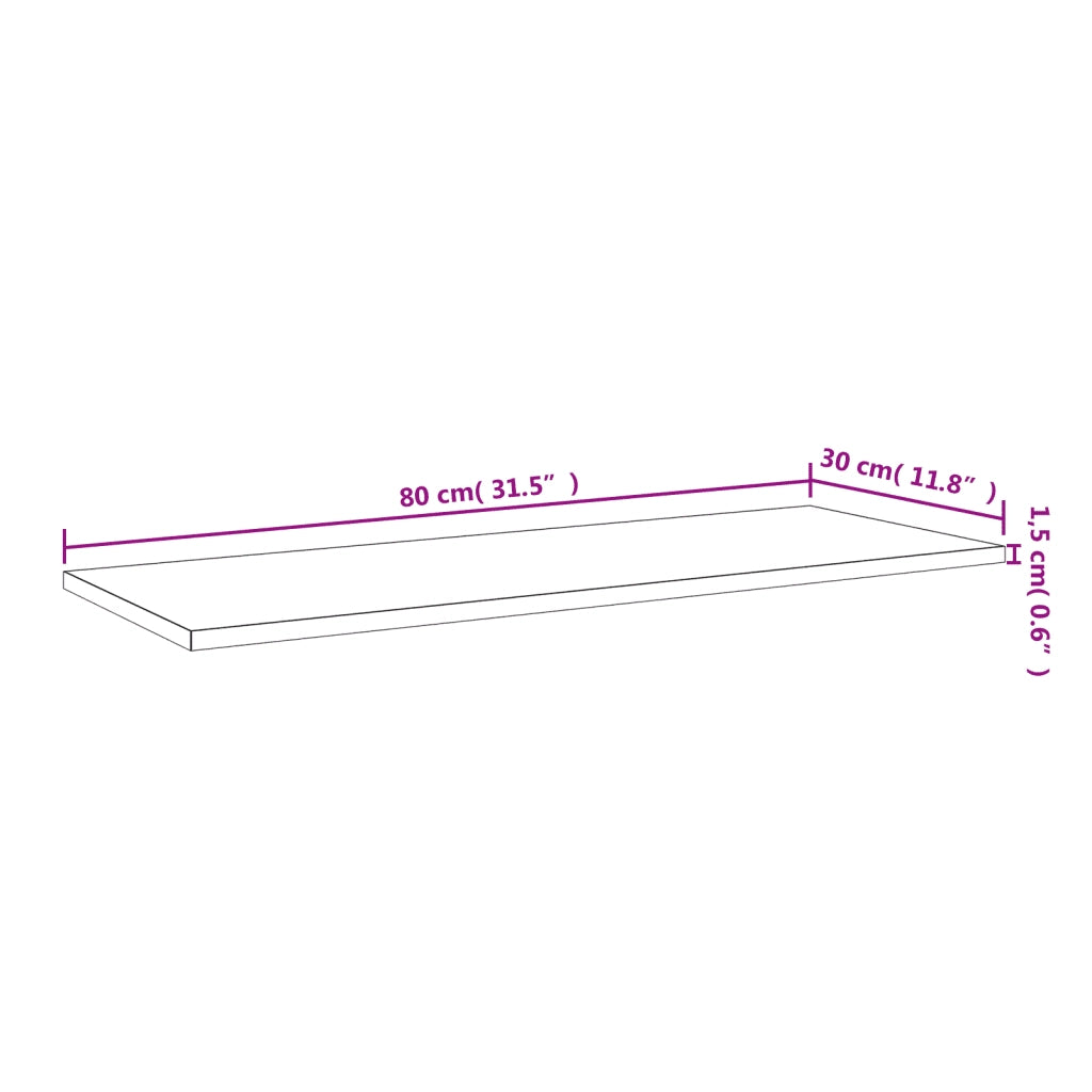 Ripiani per Libreria 4pz Neri 80x30x1,5cm in Legno Multistrato 805316