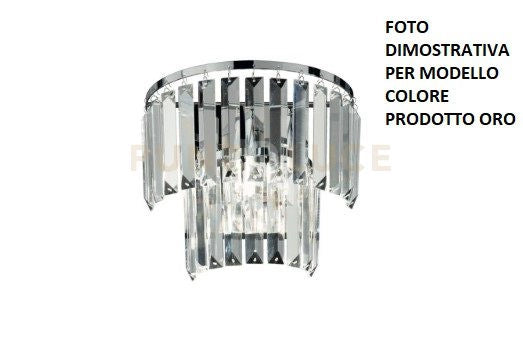 APPLIQUE CASTLE ORO 3 LUCI ATTACCO G9 L.25,5CM