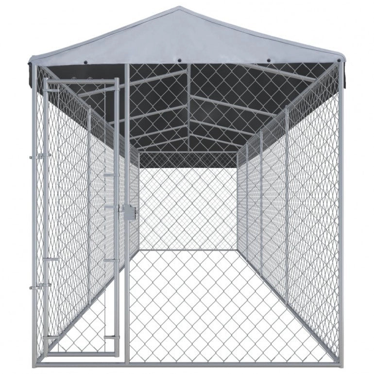 Recinto per cani da esterno Ezooza Setter Golden con tettoia 760x190x225 cm