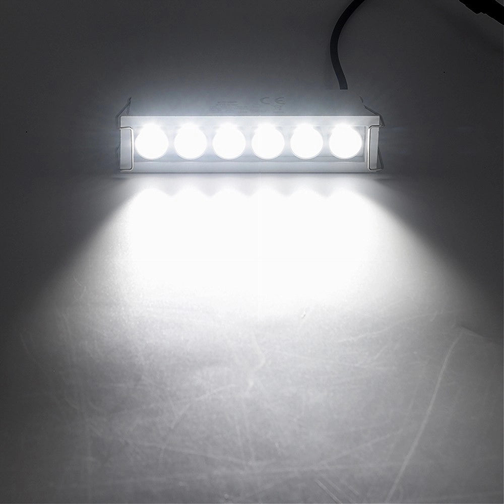 Trade Shop - Faretto Led Rettangolare Da Incasso Bianco 11w Luce Calda Naturale Fredda Xtd-6-b -