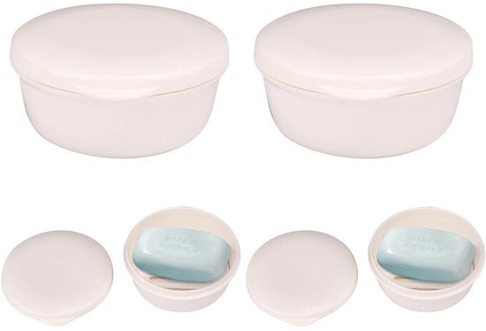 Sistema di Pulizia con Coperchio - Compatta - Rond - Plastica - Resistenza Termica - 9 cm di Diametro Interno - Contenitore di Sapone