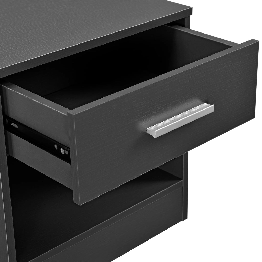 Comodino comodino cassettiera mobile contenitore con cassetto 38 cm grigio 03_0004191