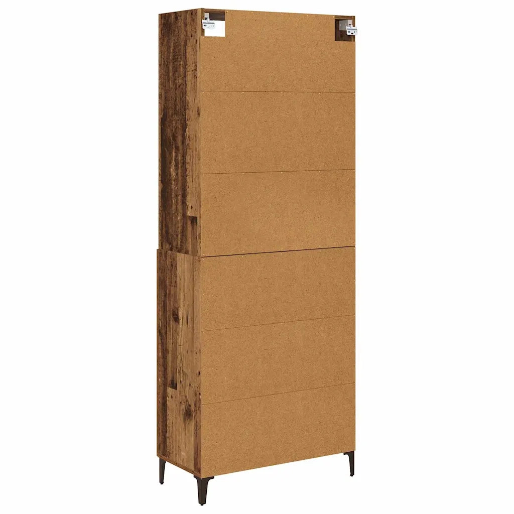 Credenza 2 pz-Set di 2 Buffet-Armadio da cucina Legno vecchio Legno multistrato 131665