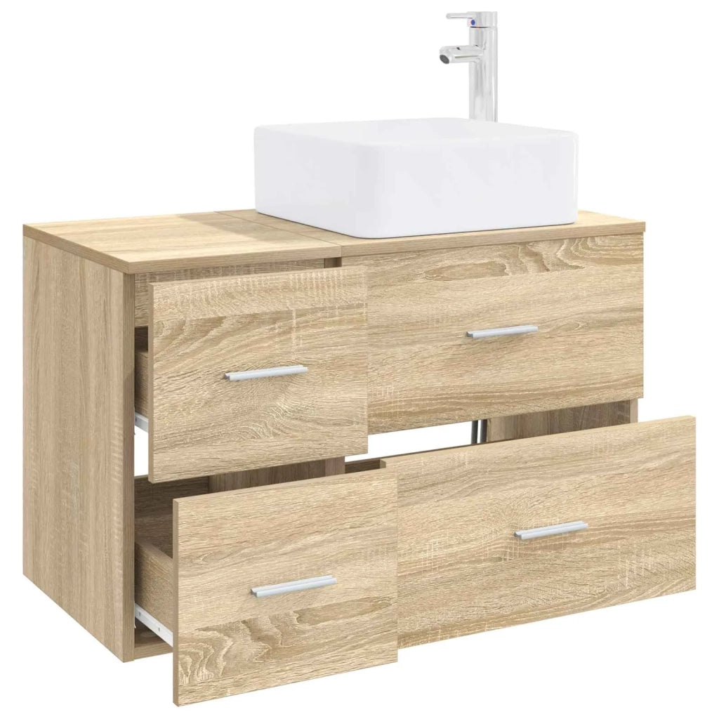 Set di mobili per il bagno 2 pz Rovere Sonoma 3403978