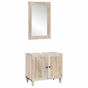 Set di mobili per il bagno 2 pcs Bianco Legno multistrato