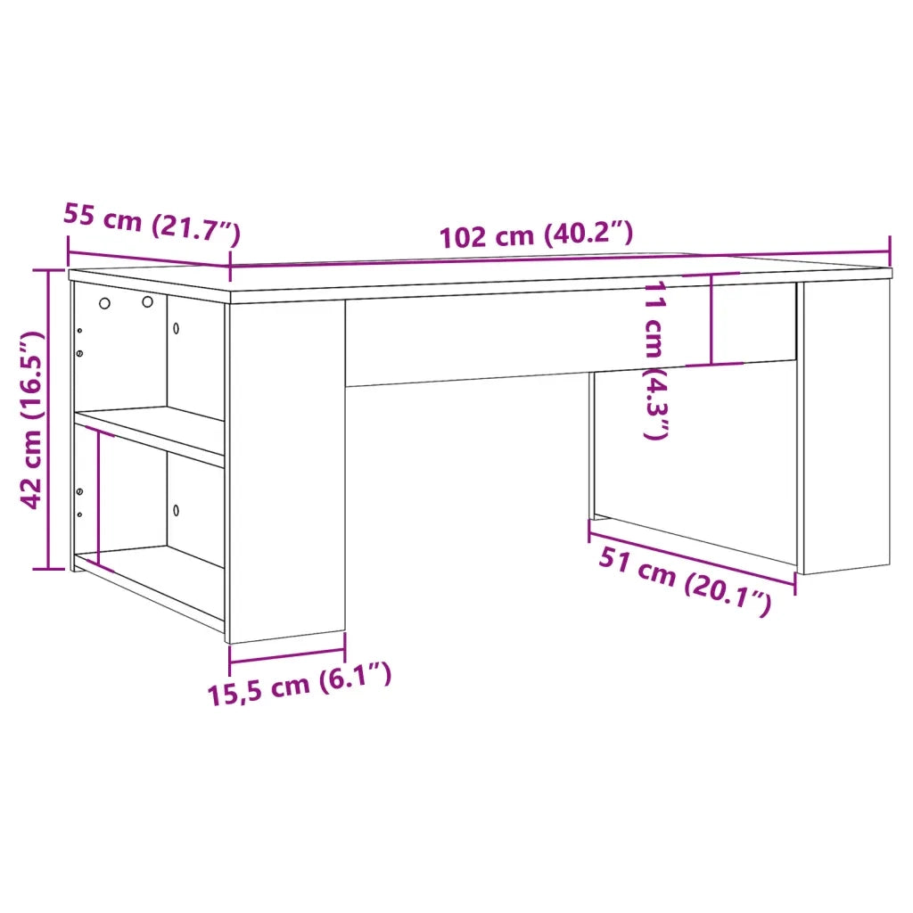 Tavolino da Salotto Legno Antico 102x55x42 cm Legno Multistrato 856024