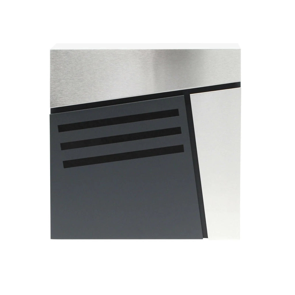Cassetta postale da parete di design antracite acciaio zincato e acciaio inox finitura antracite 16_0000096