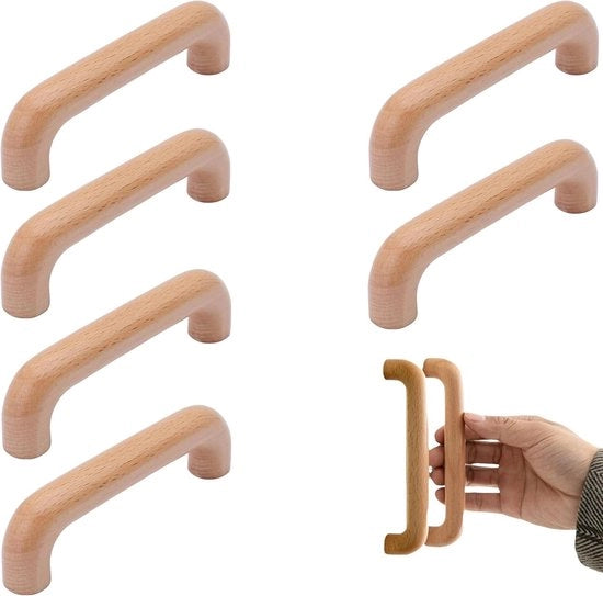 Deurgreppi in legno per cucina - Manubri a T - 6 pezzi - Legno