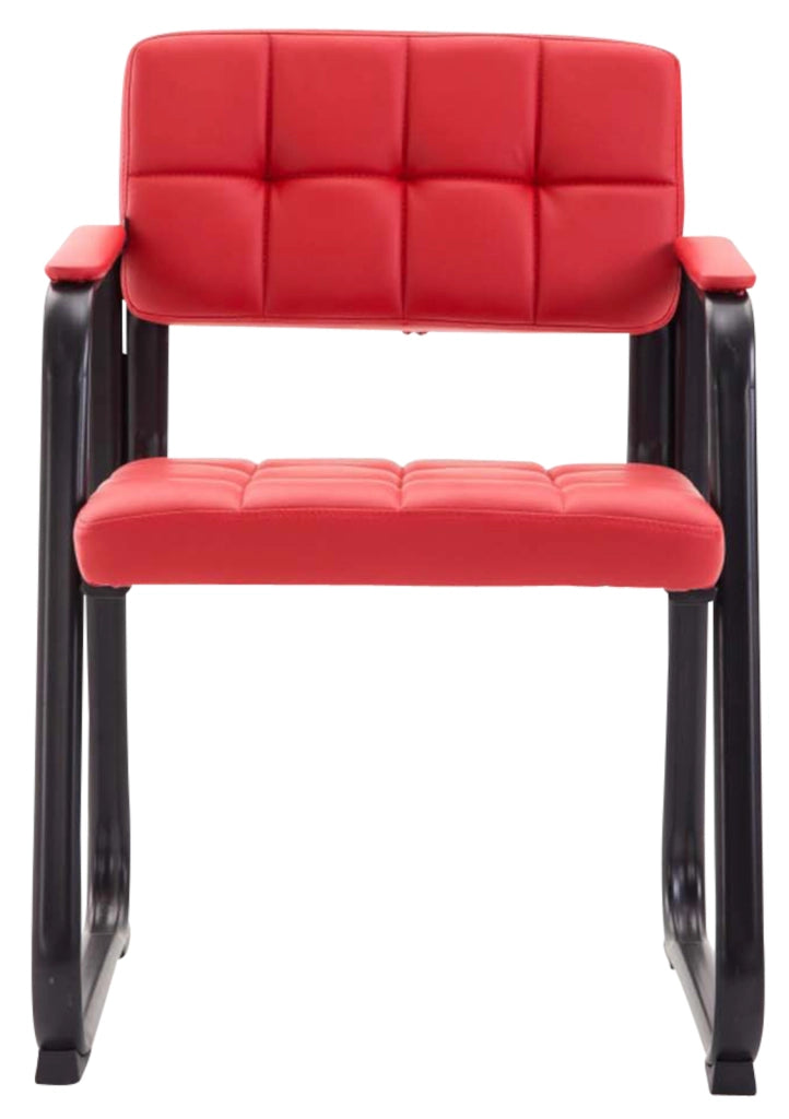Set di 2 sedie per visitatori Canada B in finta pelle rosso