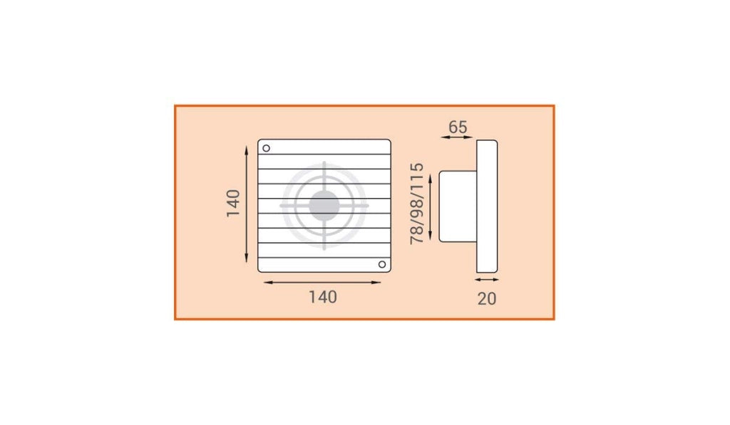 Aspiratore Elettrico T Lux Mc H 60 Watt 15 Foro Mm 80