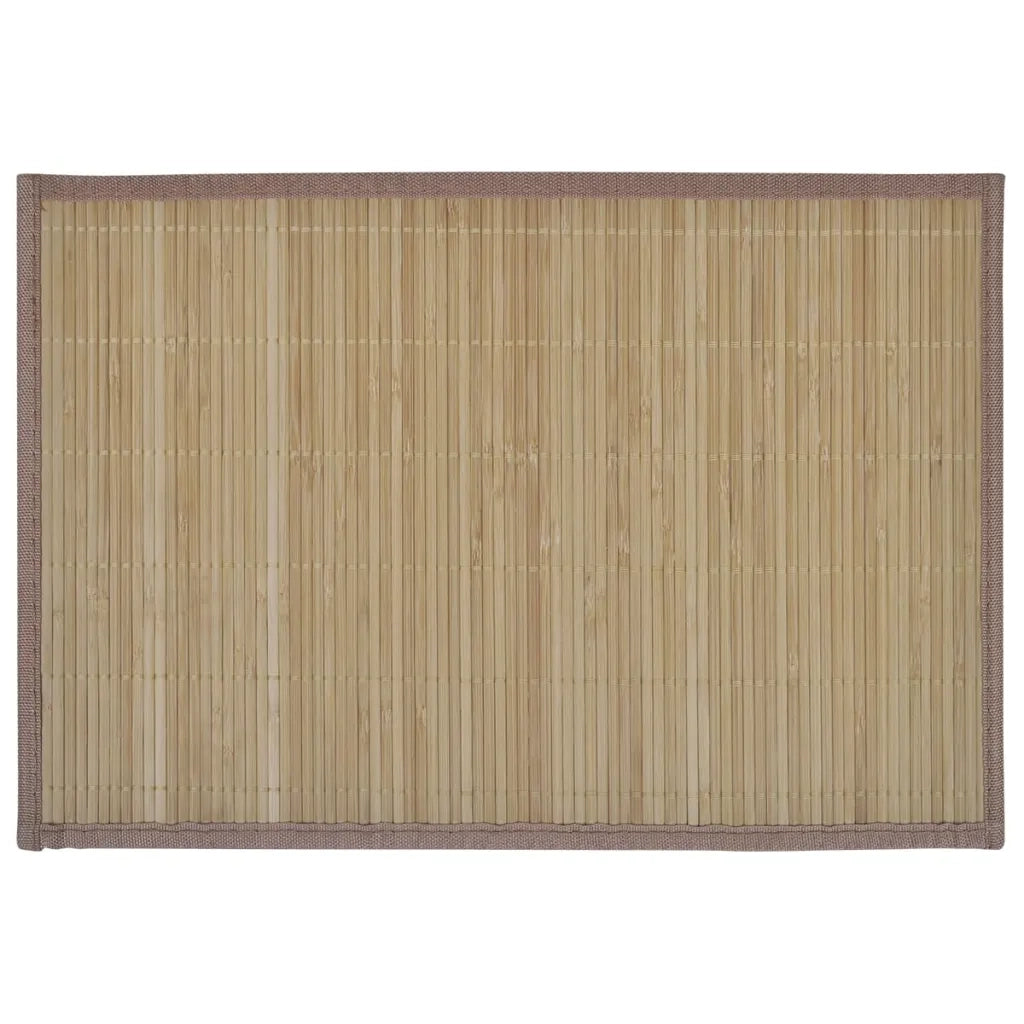 6 Tovagliette di Bamboo 30 x 45 cm Marrone 242108