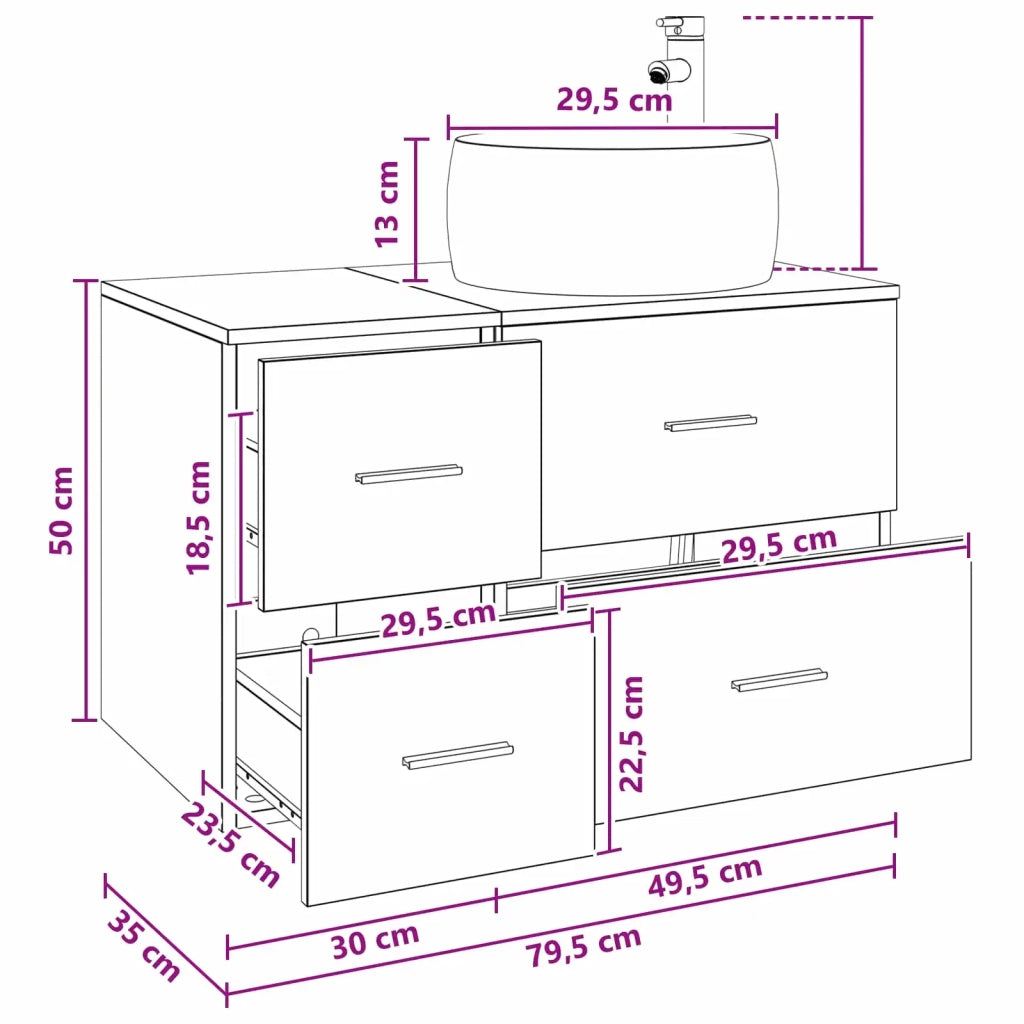Set di mobili per il bagno 2 pz Bianco Legno ingegnerizzato 3404000