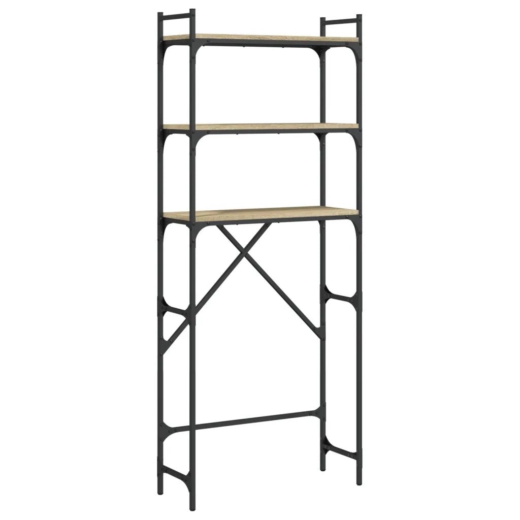 Scaffale per Lavatrice Rovere Sonoma 67x25x163 cm Multistrato 838984