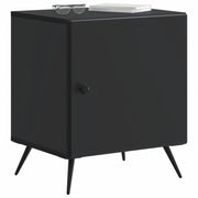 Comodino | Armadio da Notte | Mobiletto da notte Nero 43 x 34,5 x 50 cm Legno ingegnerizzato