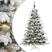 Albero di Natale | Decorazioni natalizie Artificiale con Rami Pieghevoli Bianco 210 cm