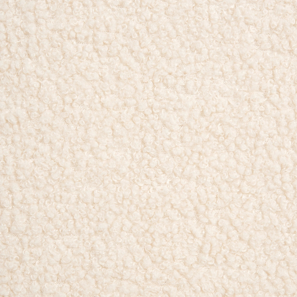 Set di 2 sedie da pranzo con rivestimento in bouclé beige chiaro e gambe in ferro stile retrò
