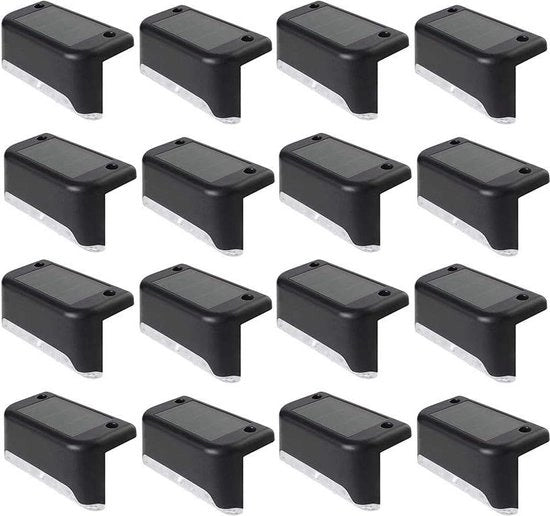 Lampade LED per esterno alimentate da energia solare - Impermeabili - Lampade solari per scale, sentieri, cancelli, muri, garage - Bianco caldo .