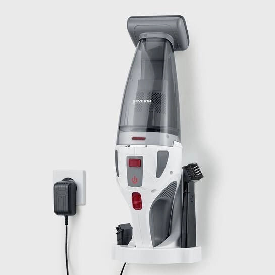 Severin HV 7146 Aspirapolvere Portatile Senza Filo 4 in 1 Secco e Bagnato 0,65 L 120 W 5500 Pa 30 min autonomia colore Grigio Rosso Bianco