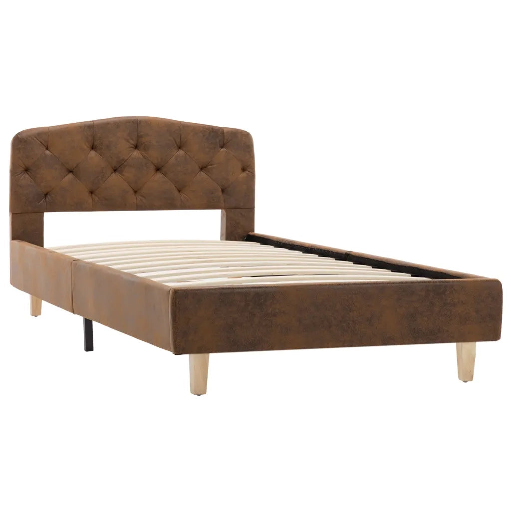 Giroletto Marrone in Similpelle Scamosciata 90x200 cm 284936