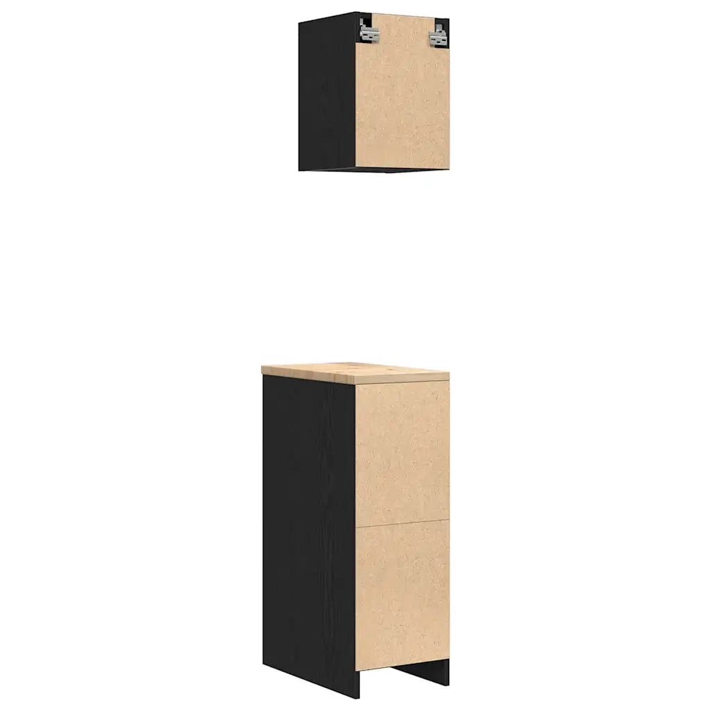 Armadi da Garage 2 pz Neri in Legno Multistrato 3328261
