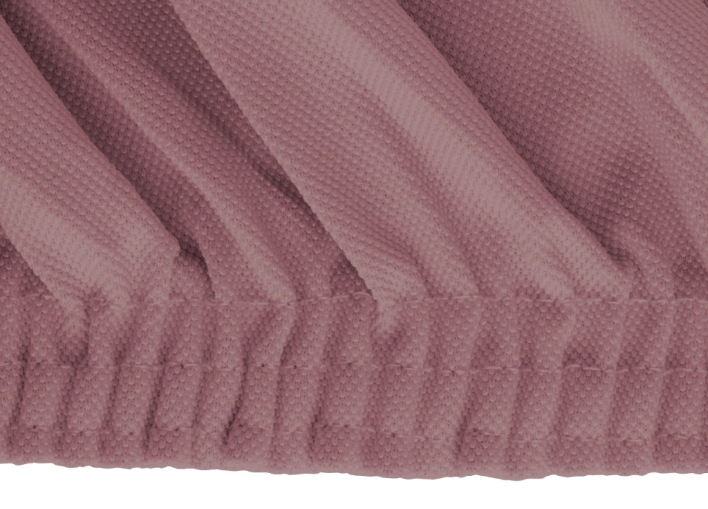 Copridivano-Copripoltrona Antimacchia Elasticizzato Tinta Unita Modello Magic - 4 Posti - Rosa Antico