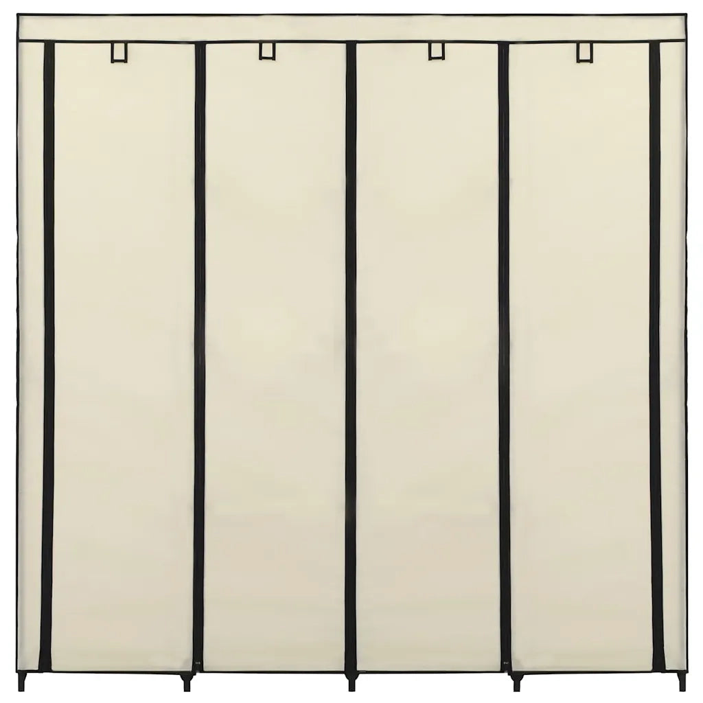 Guardaroba con 4 Scomparti Crema 175x45x170 cm 282447