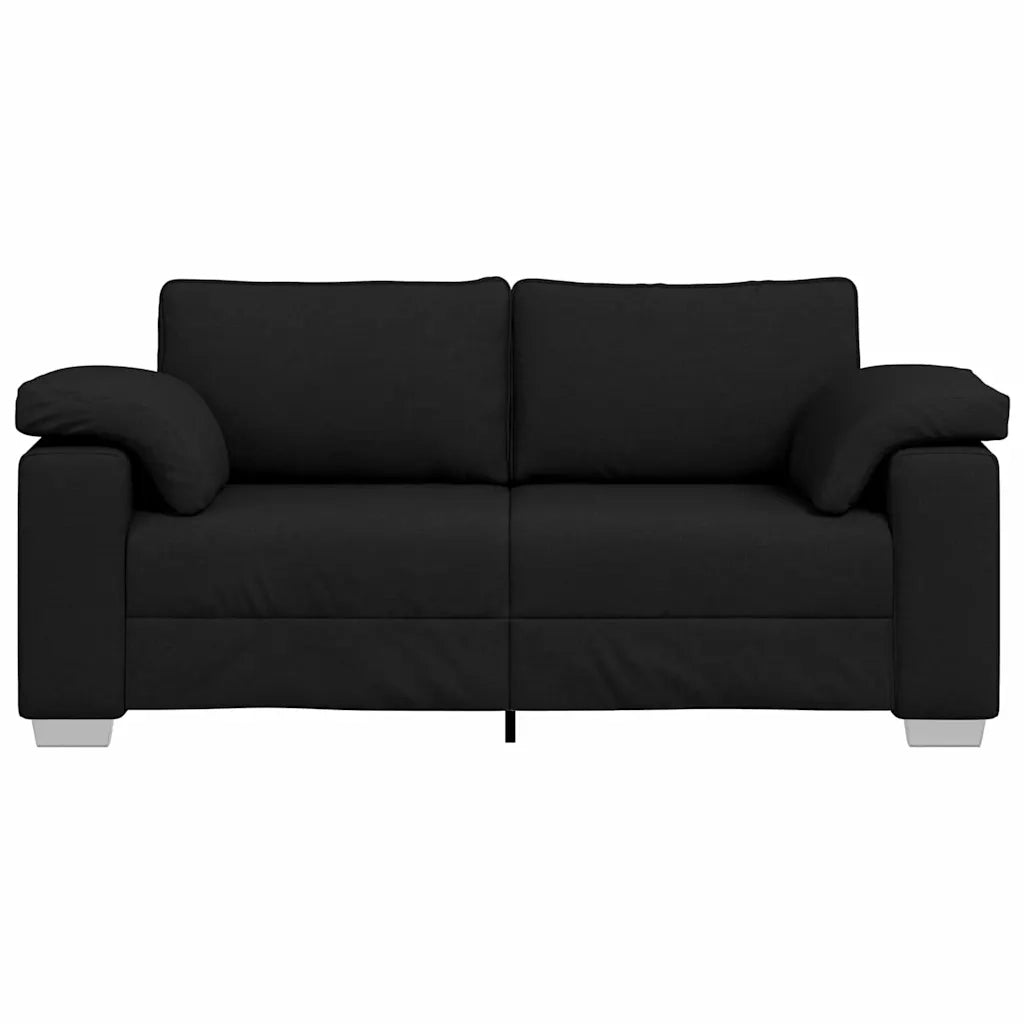 Divano a due posti Nero 180 cm Tessuto 4105229
