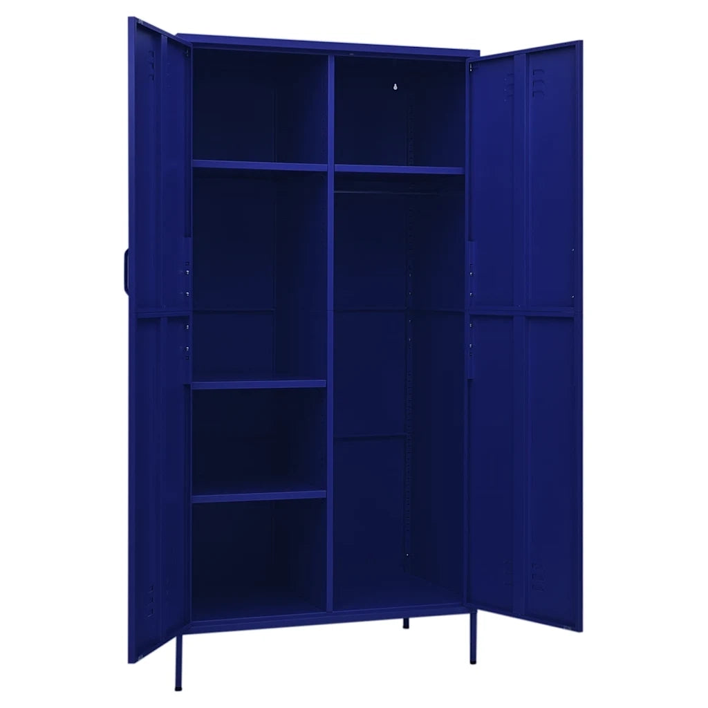 Armadio Blu Marino 90x50x180 cm in Acciaio cod mxl 57968