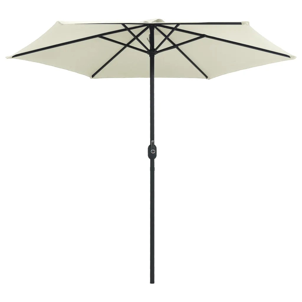 Ombrellone da Esterni Palo in Alluminio 270x246cm Bianco Sabbia cod mxl 15555