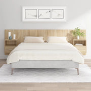 Testiera Letto con Comodini in Legno Multistrato Rovere Sonoma 3115718