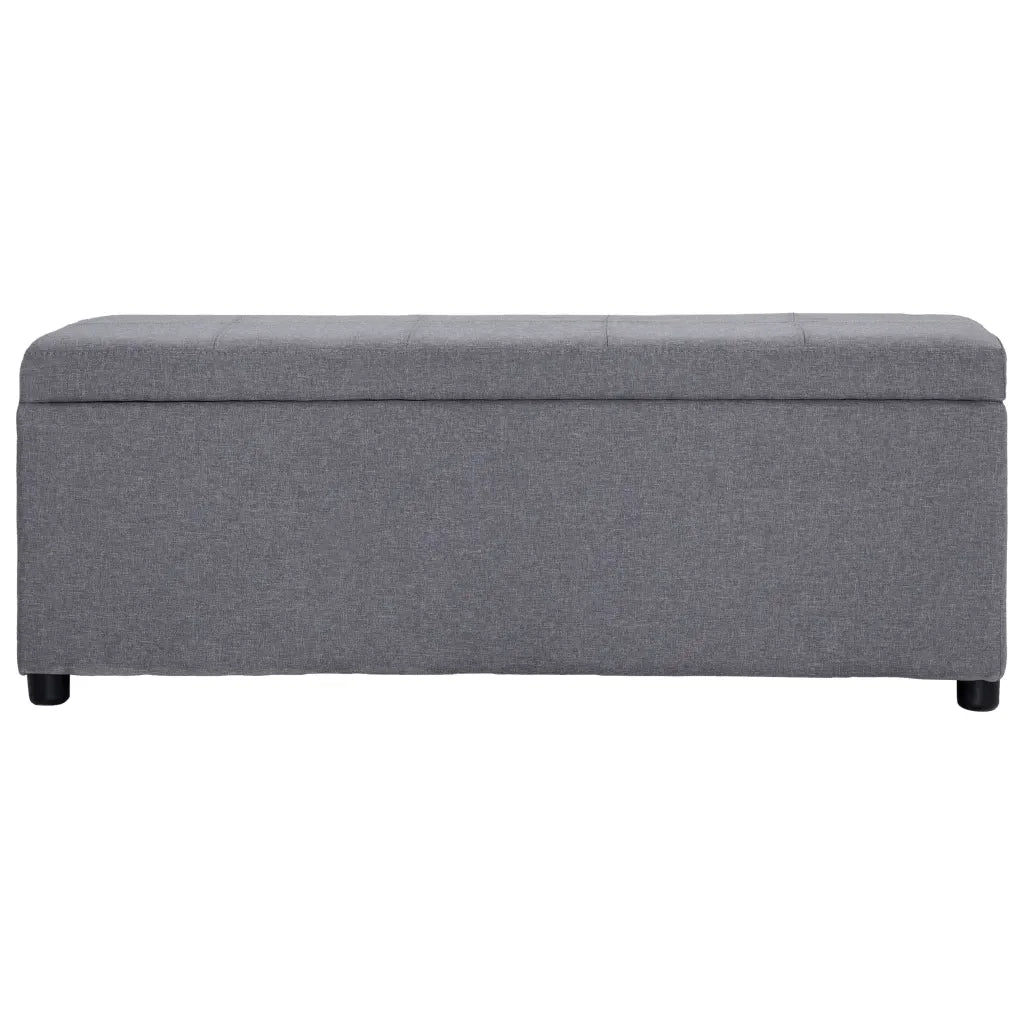 Panca con Vano Portaoggetti 116 cm Grigio Chiaro in Poliestere cod mxl 78617