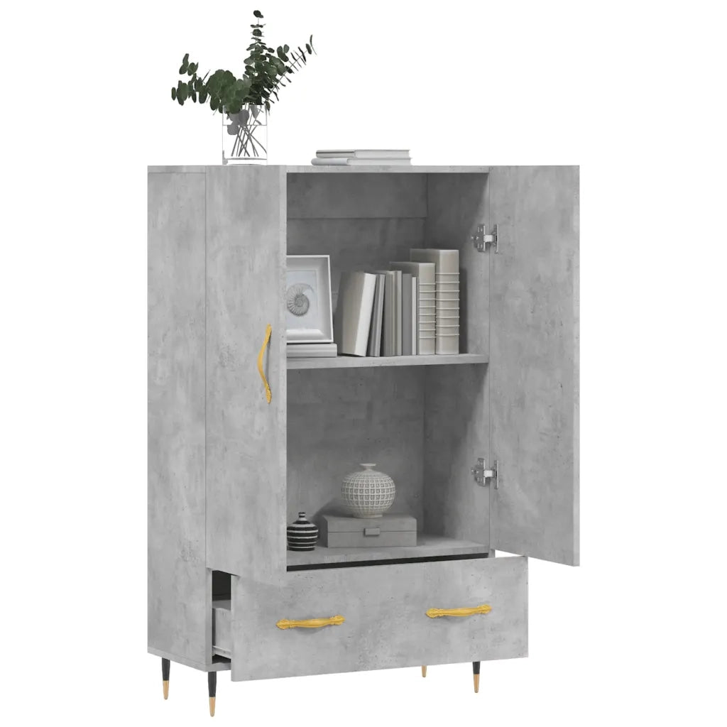 Credenza Grigio Cemento 69,5x31x115 cm in Legno Multistrato 828216