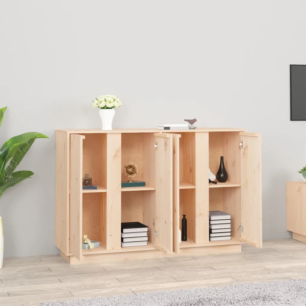 Credenza-Buffet-Armadio da cucina 120x35x80 cm in Legno Massello di Pino