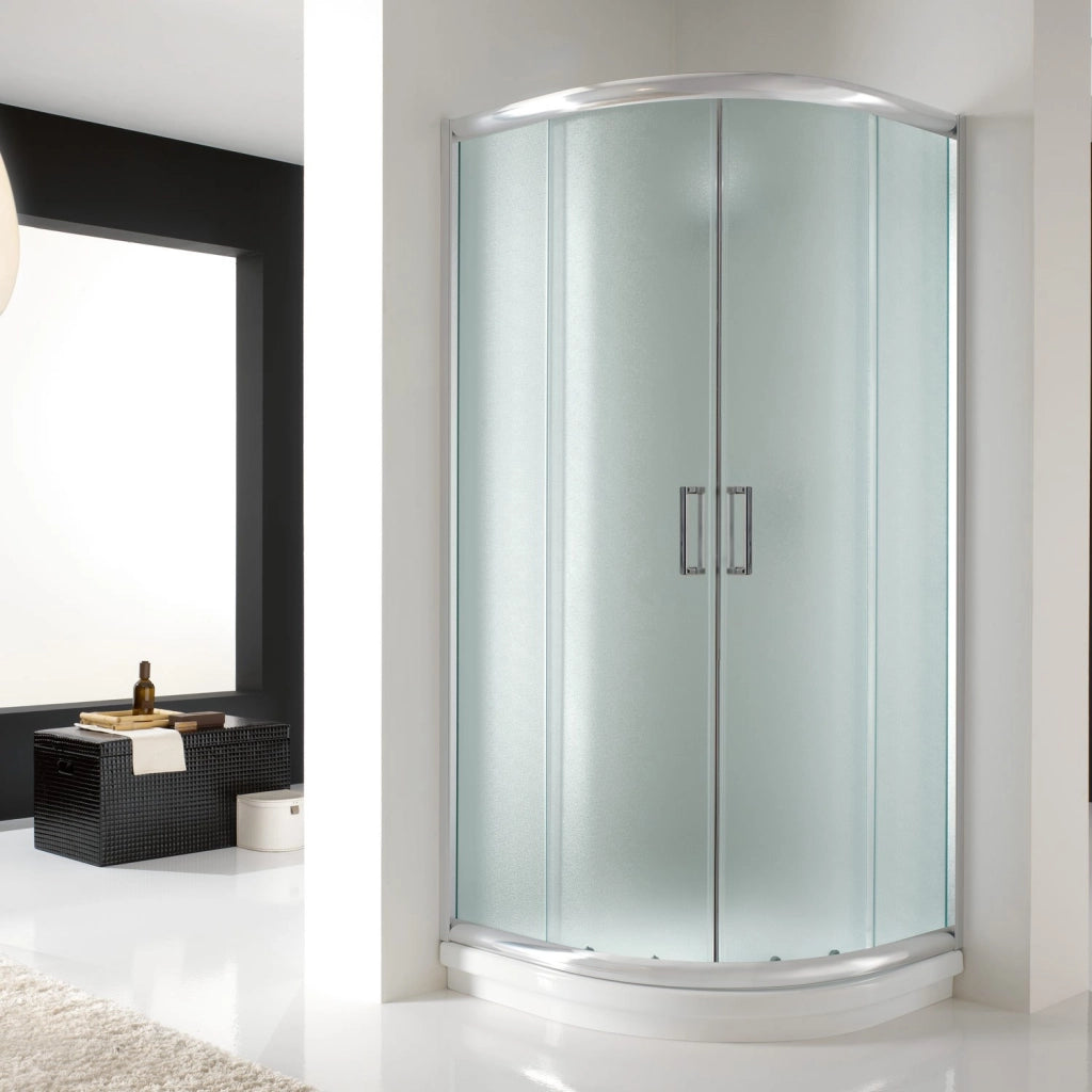 Box Doccia Semicircolare 80x80 H185 Stampato C 6mm mod. Alabama