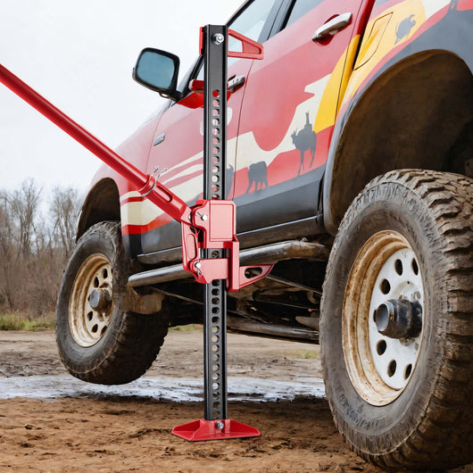 Binda meccanica 48'' fino a 3000 kg, altezza di sollevamento massima 105 cm, martinetto in acciaio, cric agricolo fuoristrada, SUV e ATV