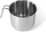 Mellessiera in acciaio inossidabile 14cm per tutti i tipi di stufe 1,8 litri, argento/nero