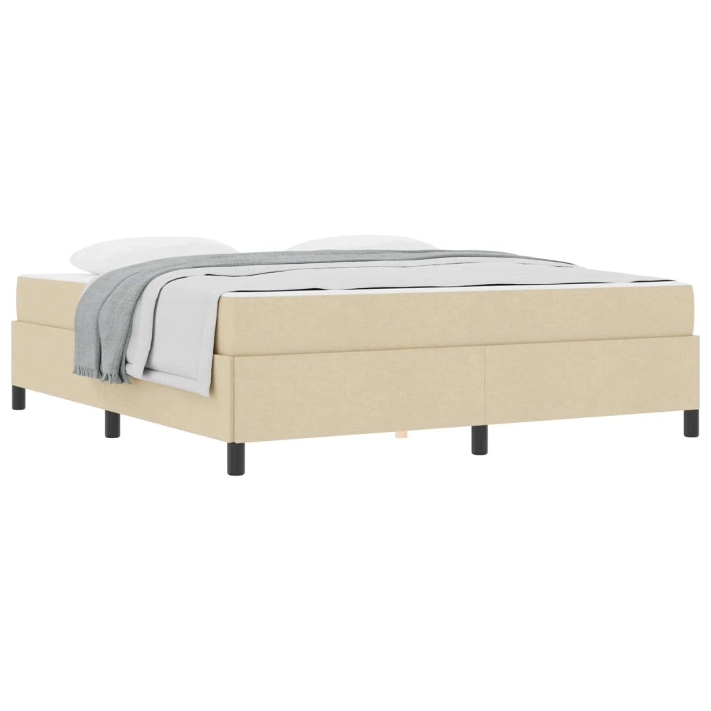 Letto a molle Crema 180 x 200 cm Tessuto