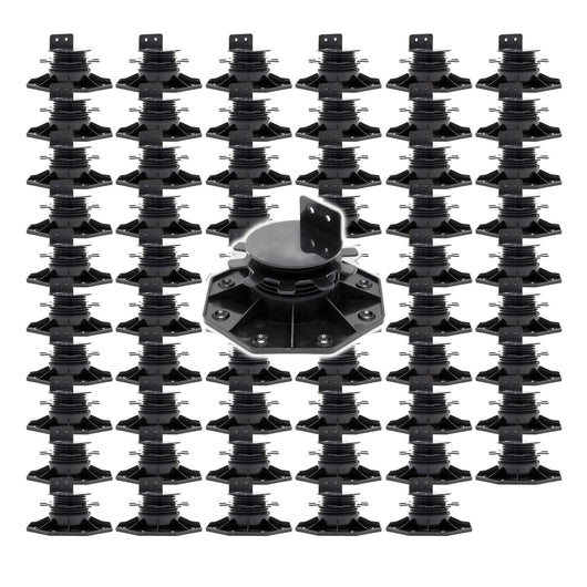 Set 60 supporti per pavimenti galleggianti, Altezza regolabile 33-64mm Max 2700 kg, Piedini Decking