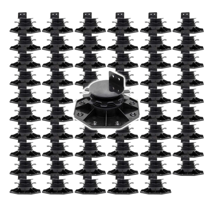 Set 60 supporti per pavimenti galleggianti, Altezza regolabile 33-64mm Max 2700 kg, Piedini Decking