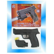 Trade Shop - Pistola Da Poliziotto Con Luce Gioco Arma Giocattolo Per Bambini Spara Pallini -