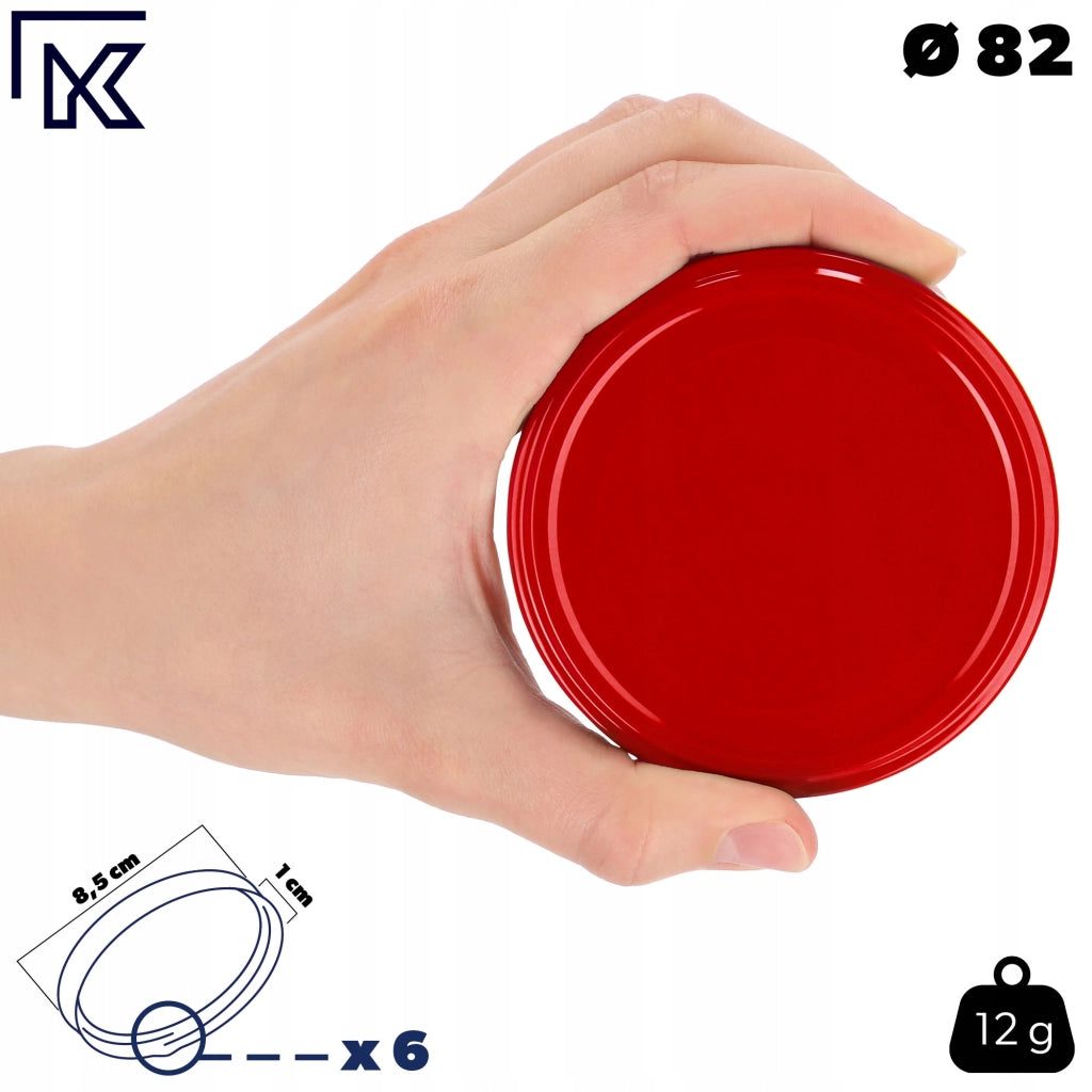 KADAX 50x Jar Caps Fi 82 Tappi per Barattoli Coperchi Conserva